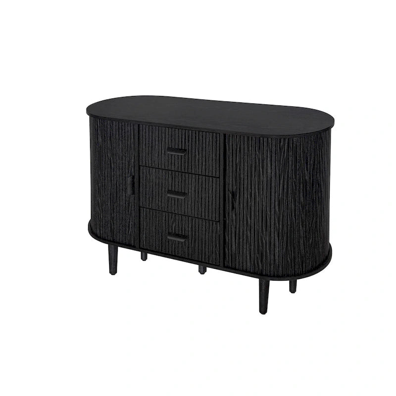 Accent Cabinet with Smoothly Sliding Tambour Doors