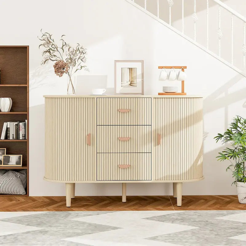 Accent Cabinet with Smoothly Sliding Tambour Doors
