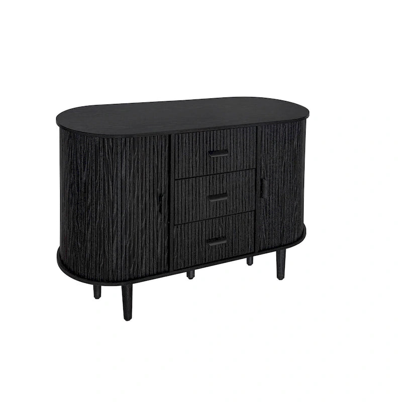 Accent Cabinet with Smoothly Sliding Tambour Doors