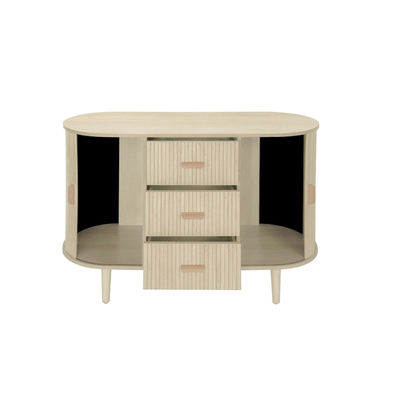 Accent Cabinet with Smoothly Sliding Tambour Doors