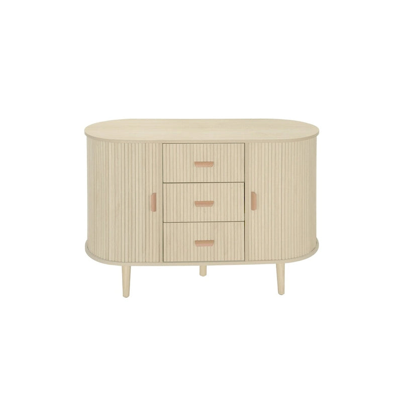 Accent Cabinet with Smoothly Sliding Tambour Doors