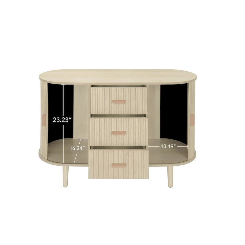Accent Cabinet with Smoothly Sliding Tambour Doors