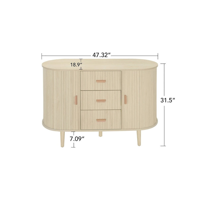 Accent Cabinet with Smoothly Sliding Tambour Doors